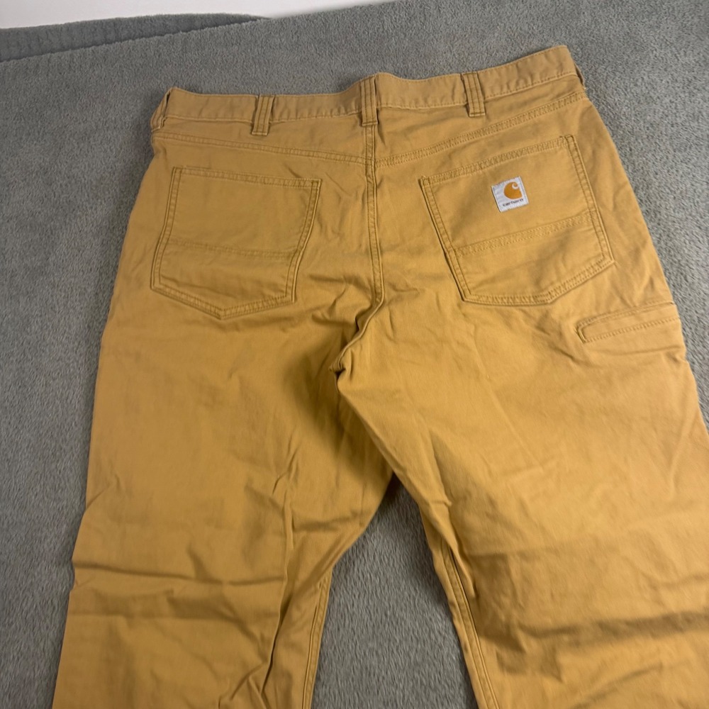 Carhartt Mens Relaxed Fit Canvas Carpenter Work Pants Tan 38x32 Utility Trousers